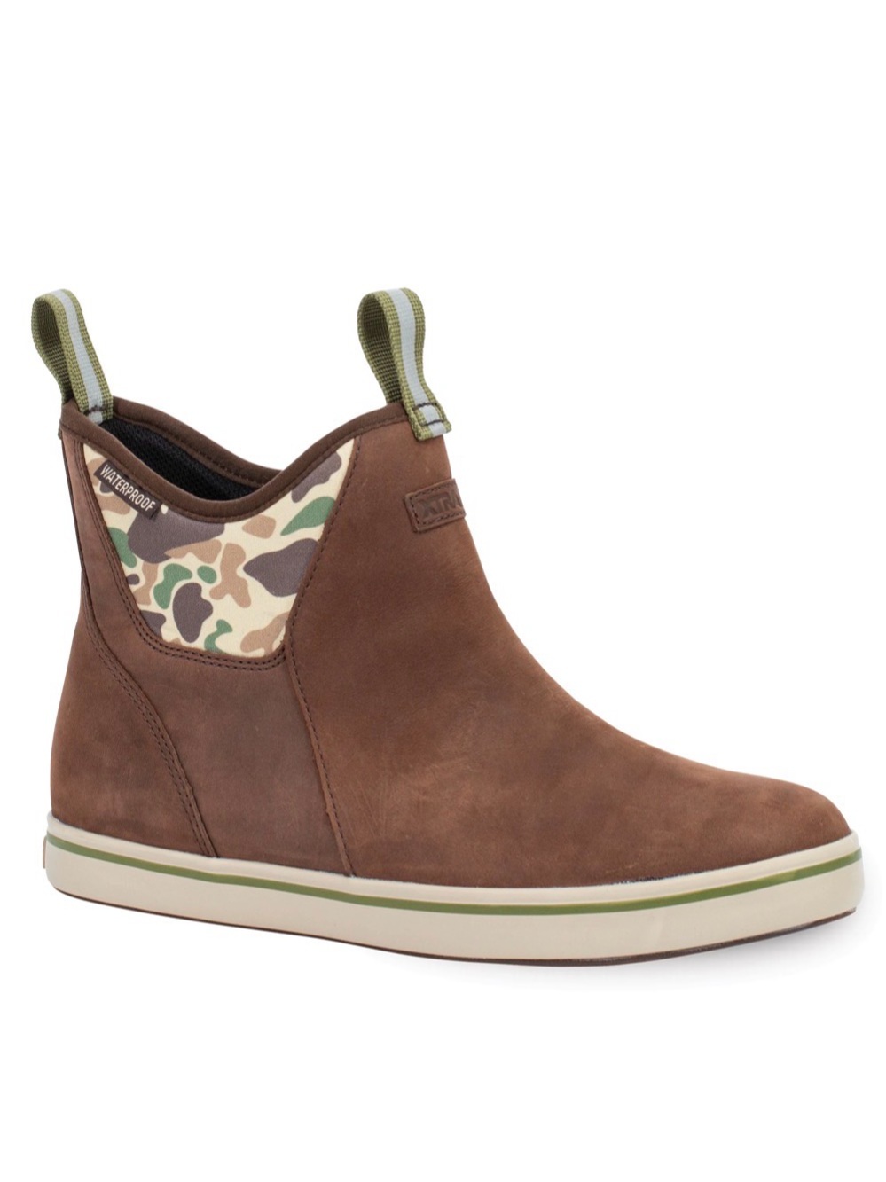 Skechers Men’s Brown Chukka Boot with Green Camo Accent